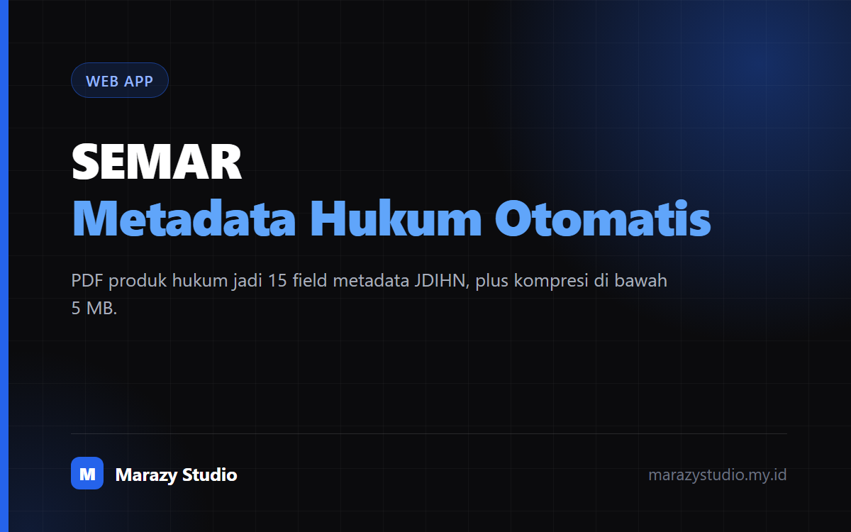 SEMAR: Ekstrak Metadata dan Kompresi Dokumen Hukum