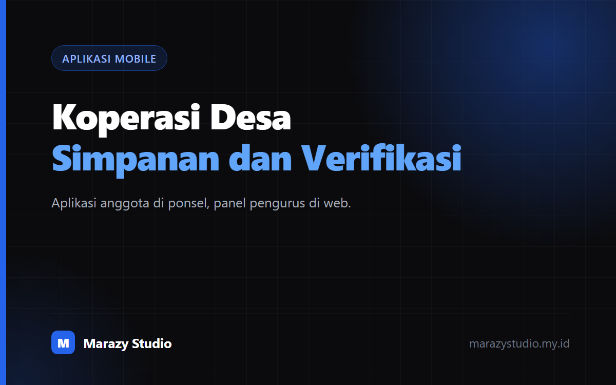 Aplikasi Koperasi Desa: Simpanan dan Verifikasi Anggota